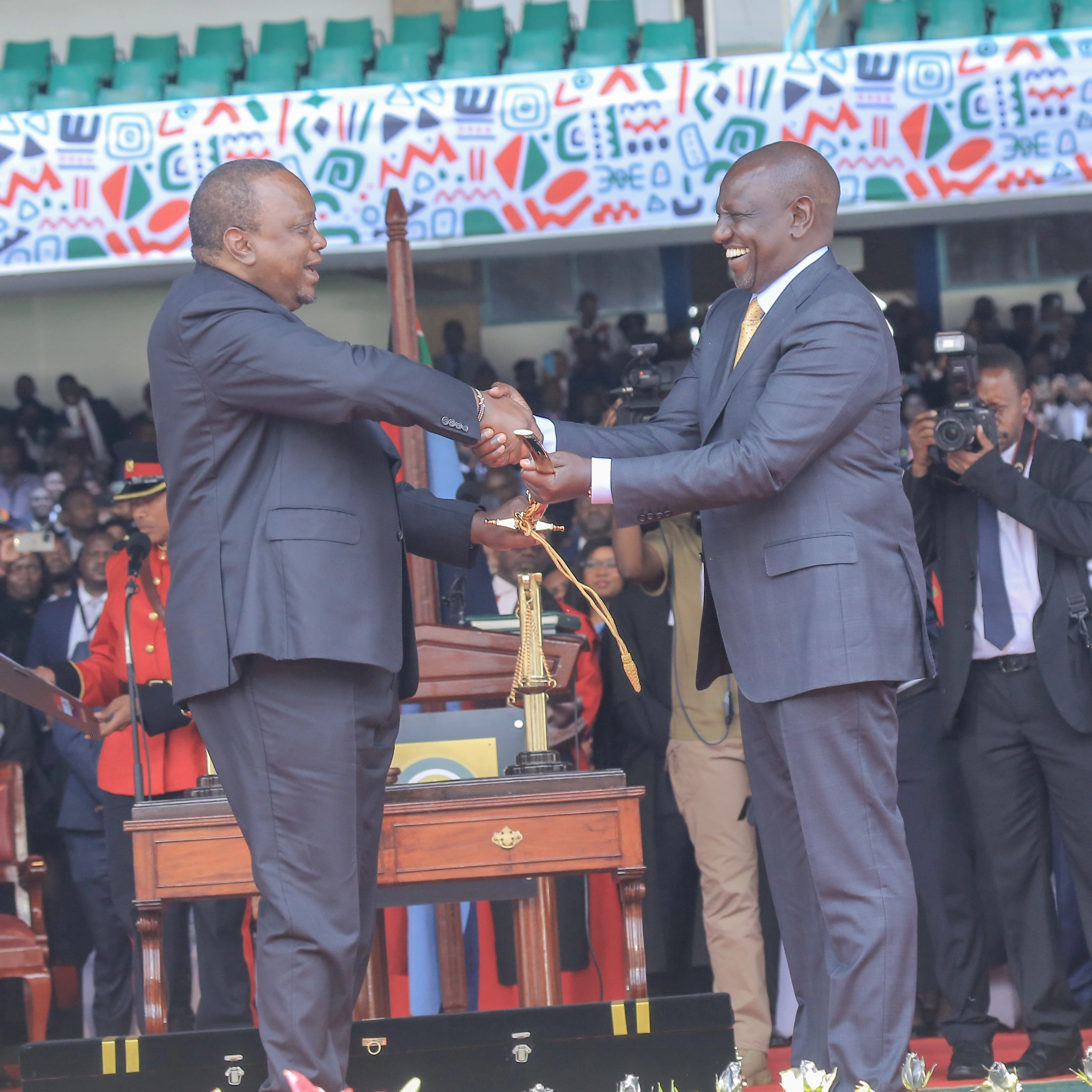 President William Ruto Inauguration as the 5th President of Kenya at Kasarani Stadium Nairobi Sword handover