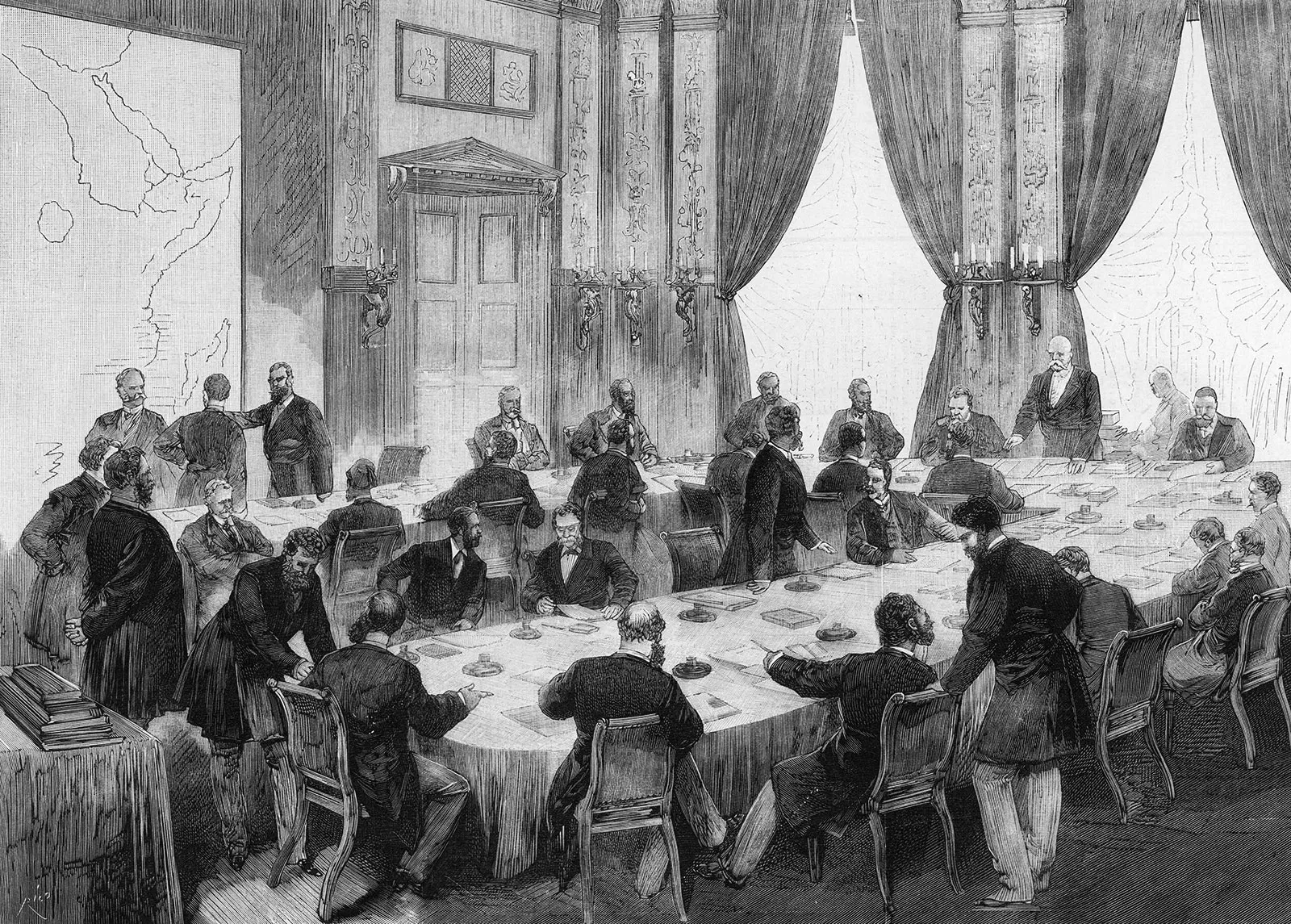 1885 Berlin Conference_Scramble for Africa Otto Von Bismarck Berlin conference in 1884