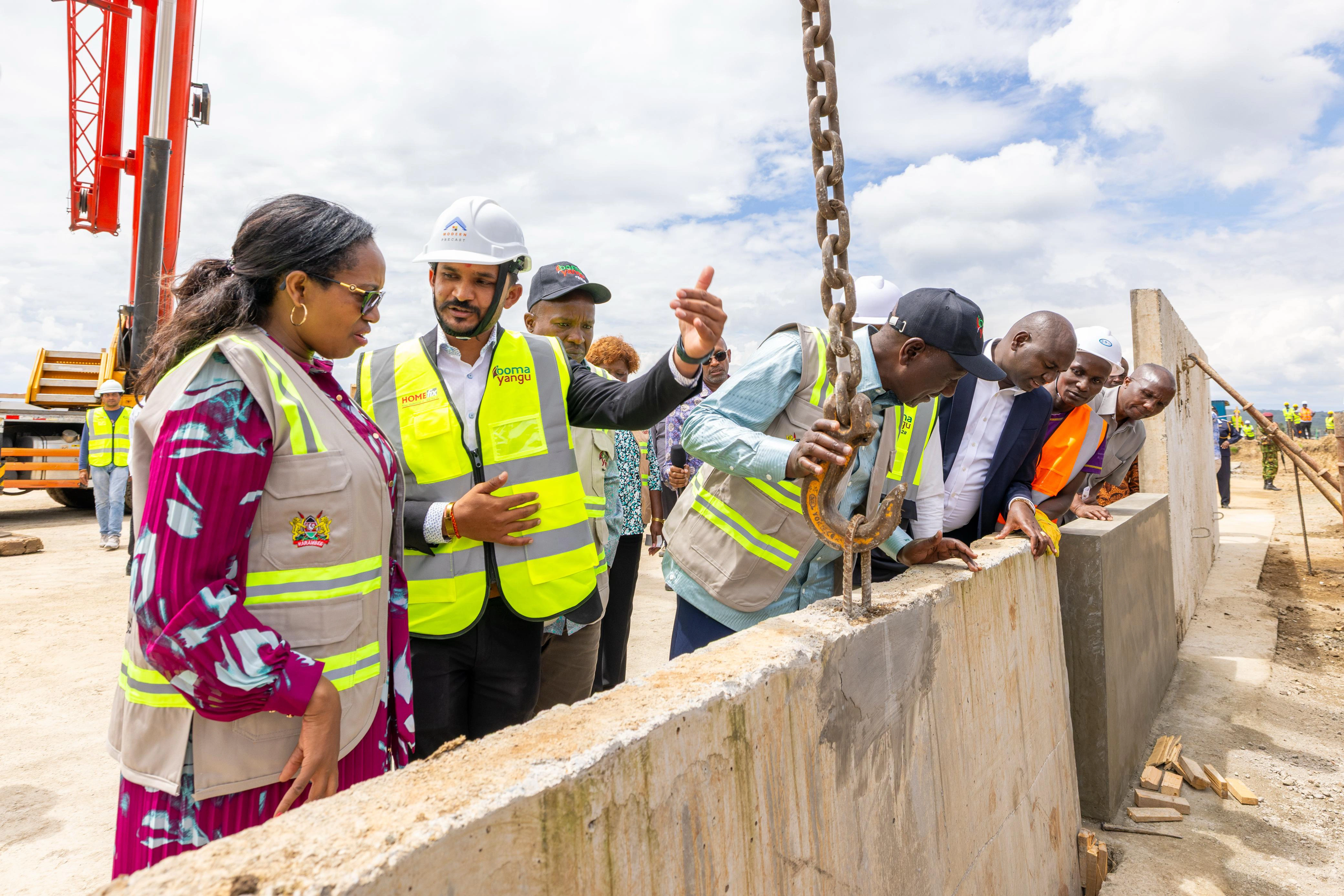 Affordable Housing and Settlement_PRESIDENT WILLIAM RUTO LAYS A FOUNDATION STONE FOR CONSTRUCTION OF THE LANET B AFFORDABLE HOUSING PROJECT IN NAKURU COUNTY.