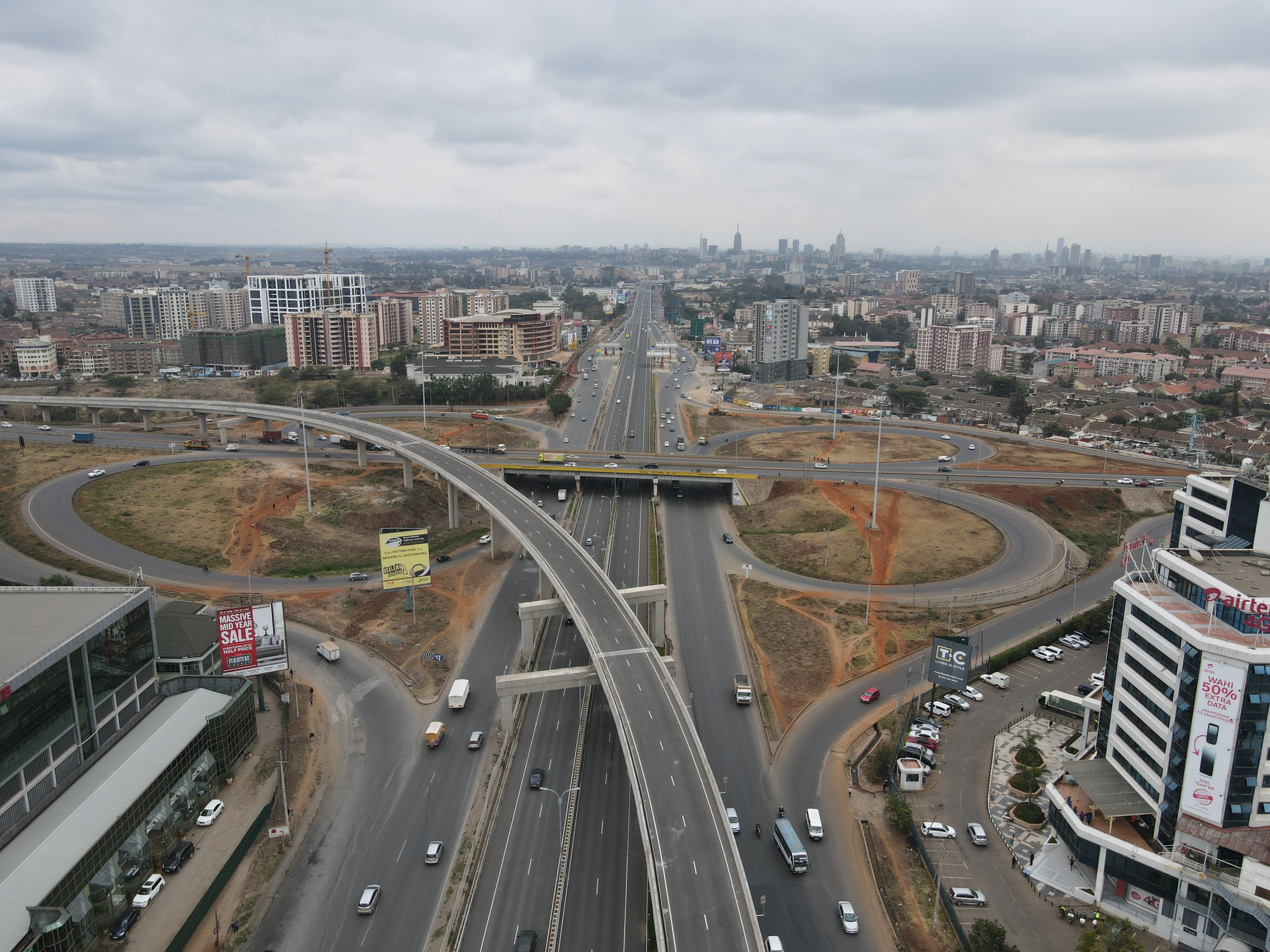 Big Four Agenda_President Uhuru Kenyatta Big Four Nairobi Expressway Drone Shots 2