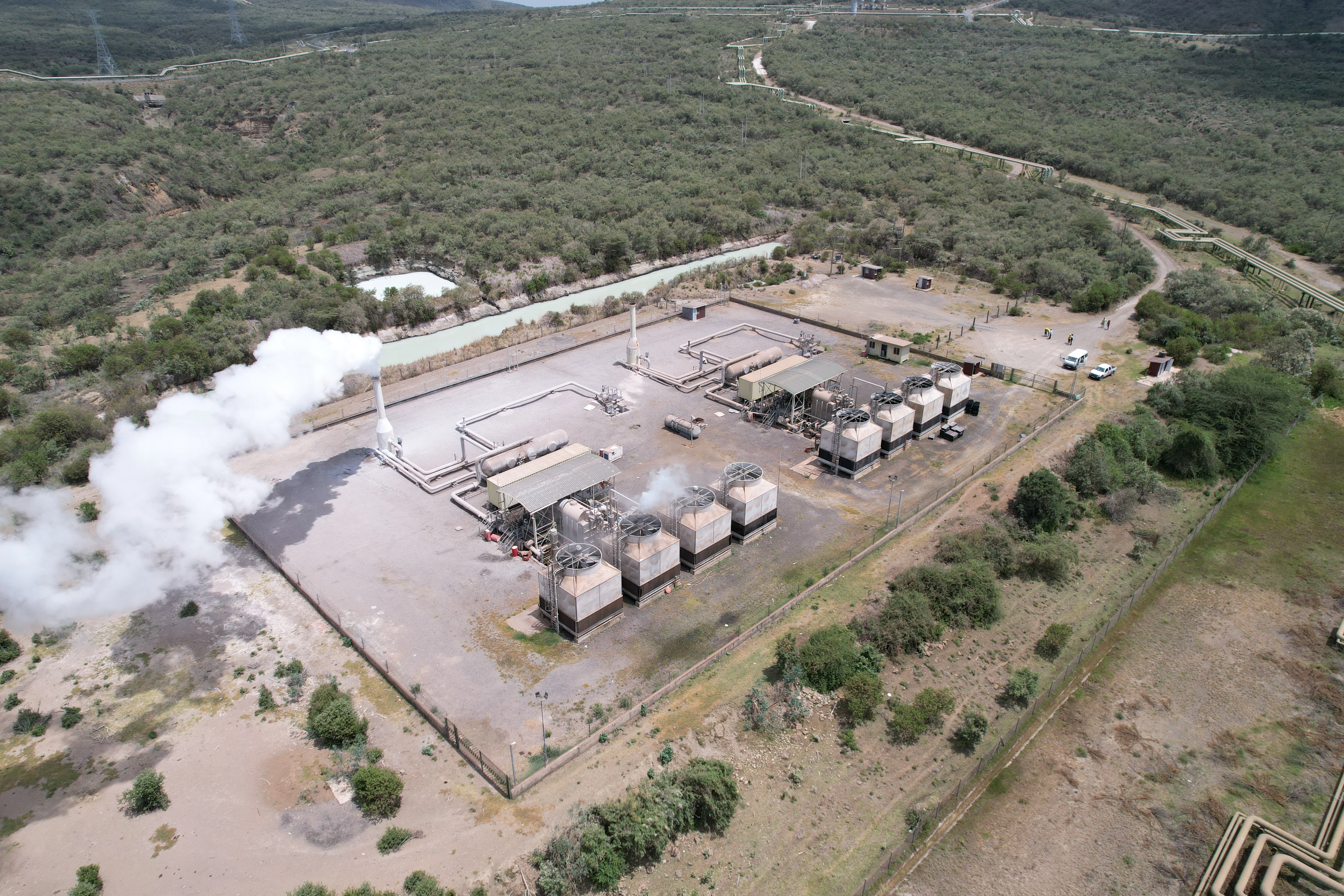 Big Four Agenda_President Uhuru Kenyatta Big Four Olkaria Geothermal Plant expansion Drone Shots