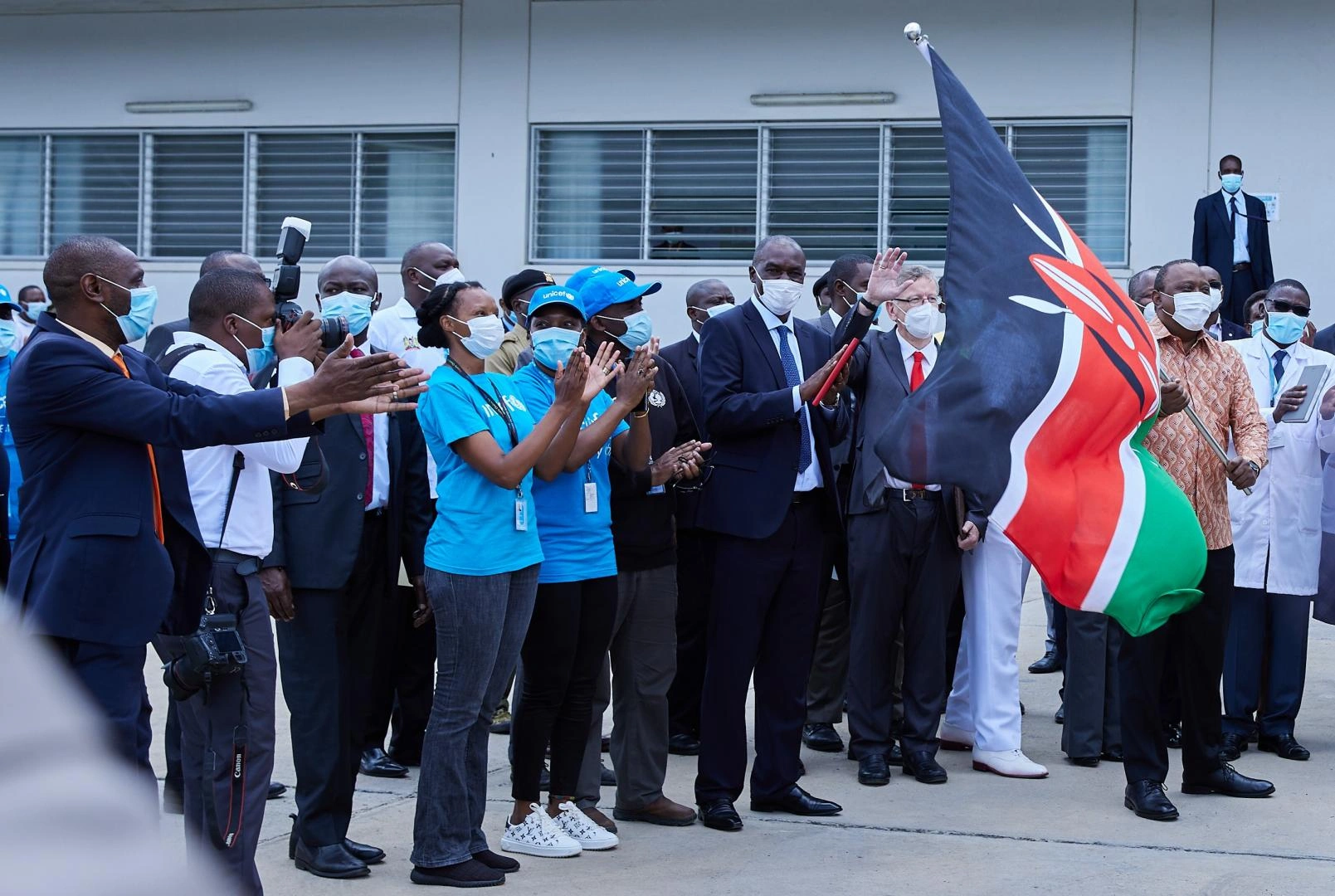 Kenya and COVID-19_President Uhuru Kenyatta flags off COVAX Vaccine during the Covid 19 pandemic.