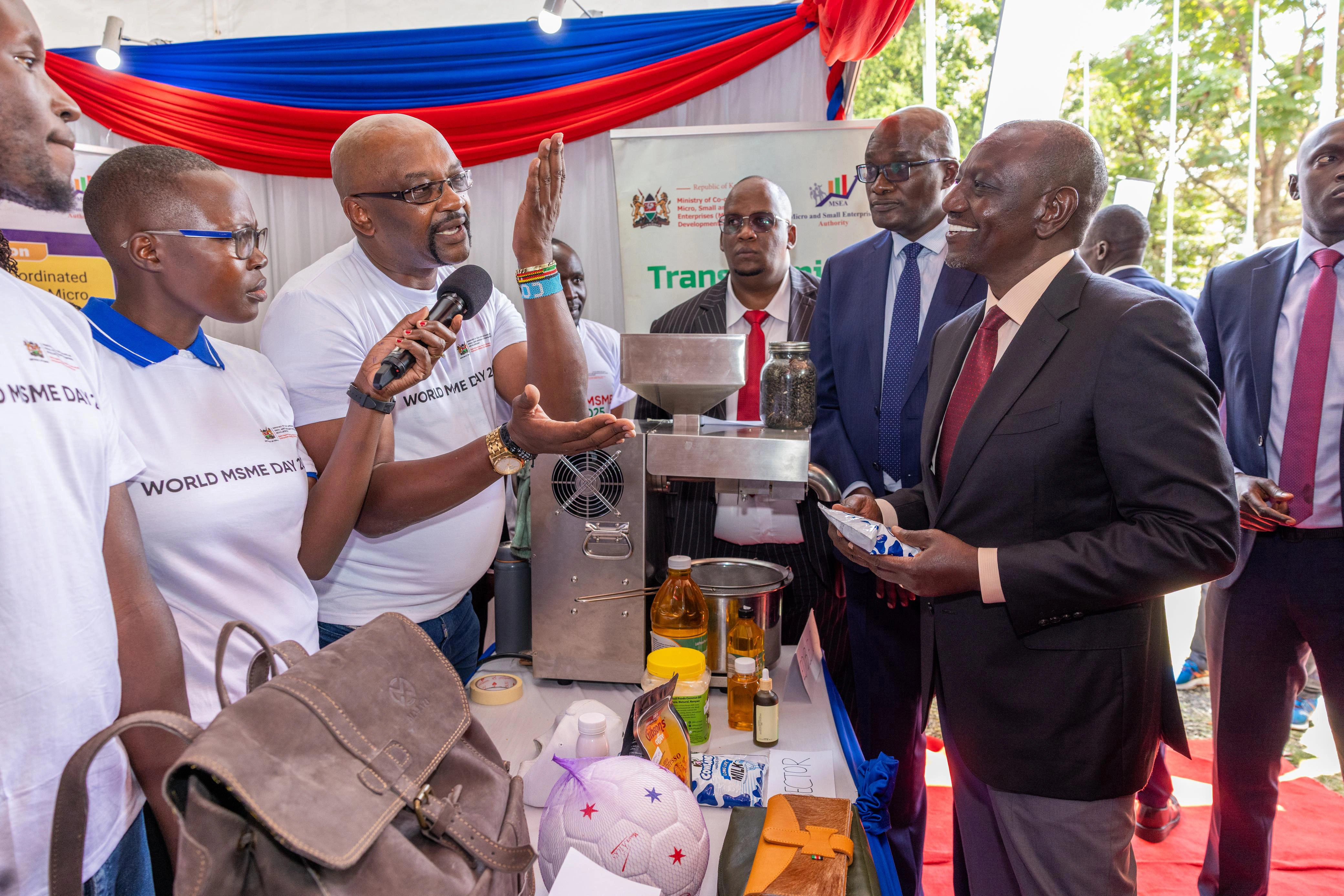 PRESIDENT WILLIAM RUTO DURING THE WORLD MSME DAY AT THE KENYATTA INTERNATIONAL CONVENTION CENTRE, NAIROBI COUNTY