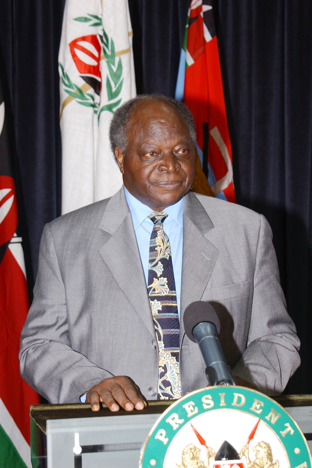 President Mwai Kibaki addressing Kenyans at State House Nairobi