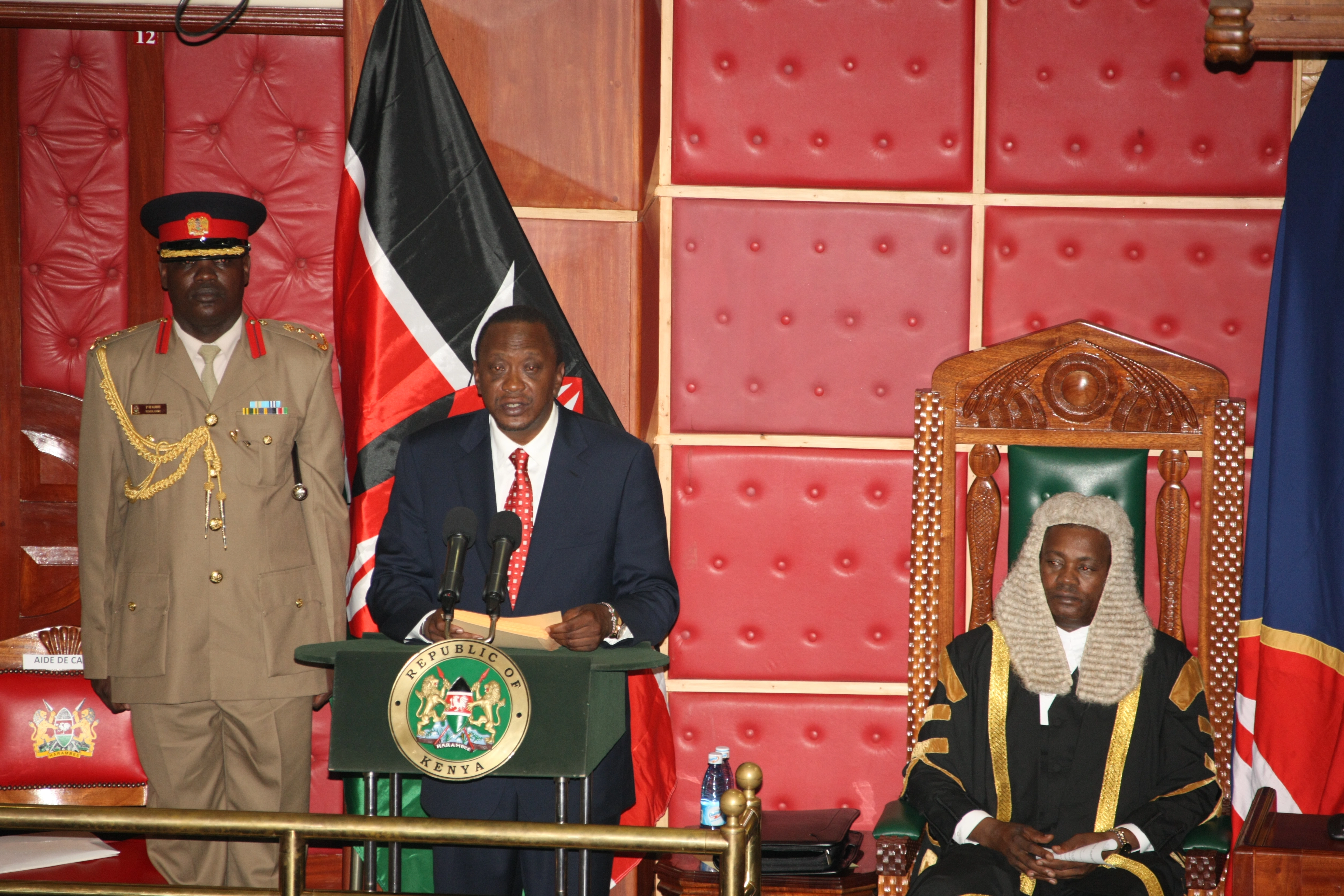 President Uhuru Kenyatta officially opening the 11th Parliament of Kenya in Nairobi