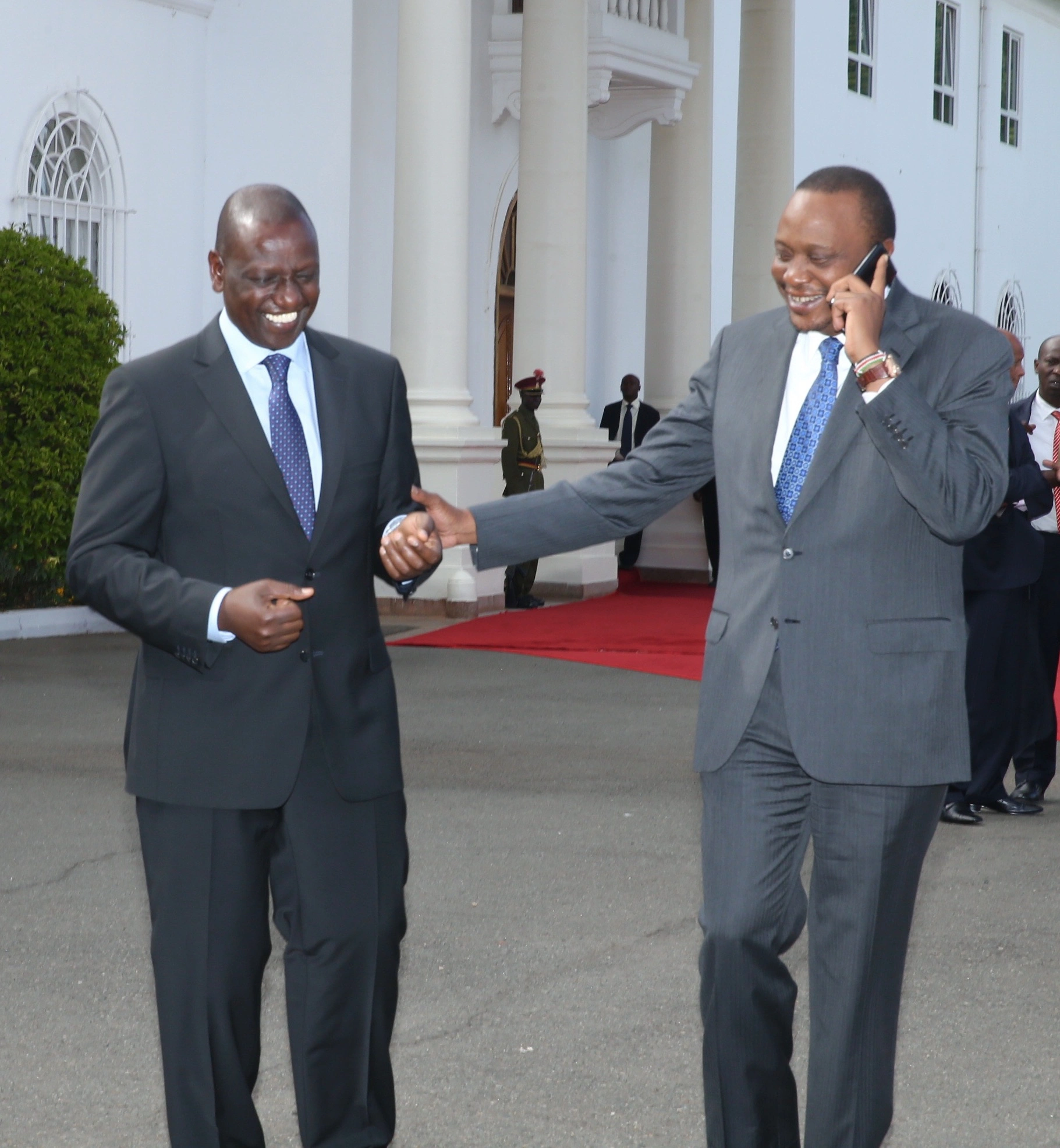 President Uhuru Kenyatta with Deputy President William Ruto at State House Nairobi