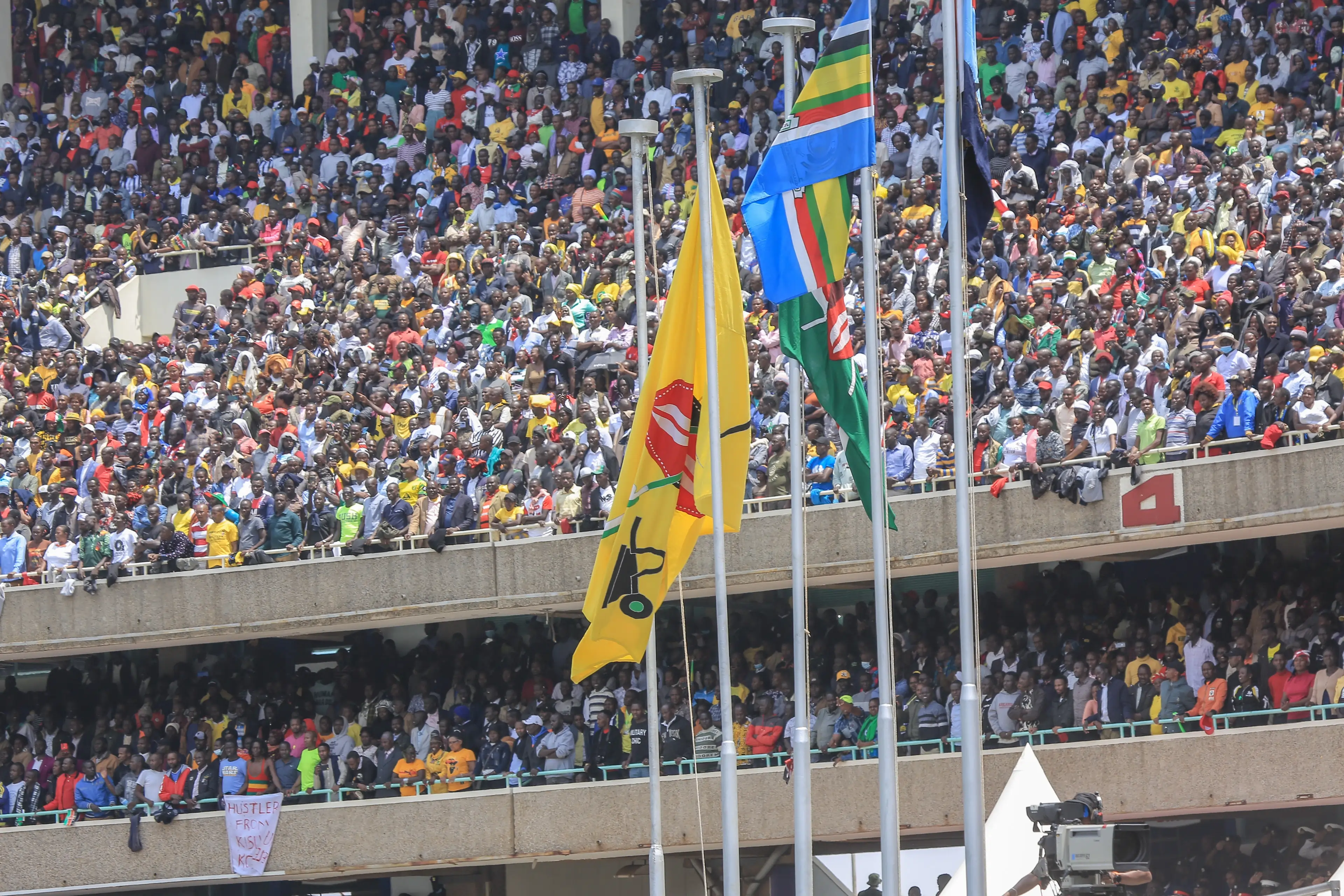 President William Ruto Inauguration as the 5th President of Kenya at Kasarani Stadium Nairobi Presidential Standard raised