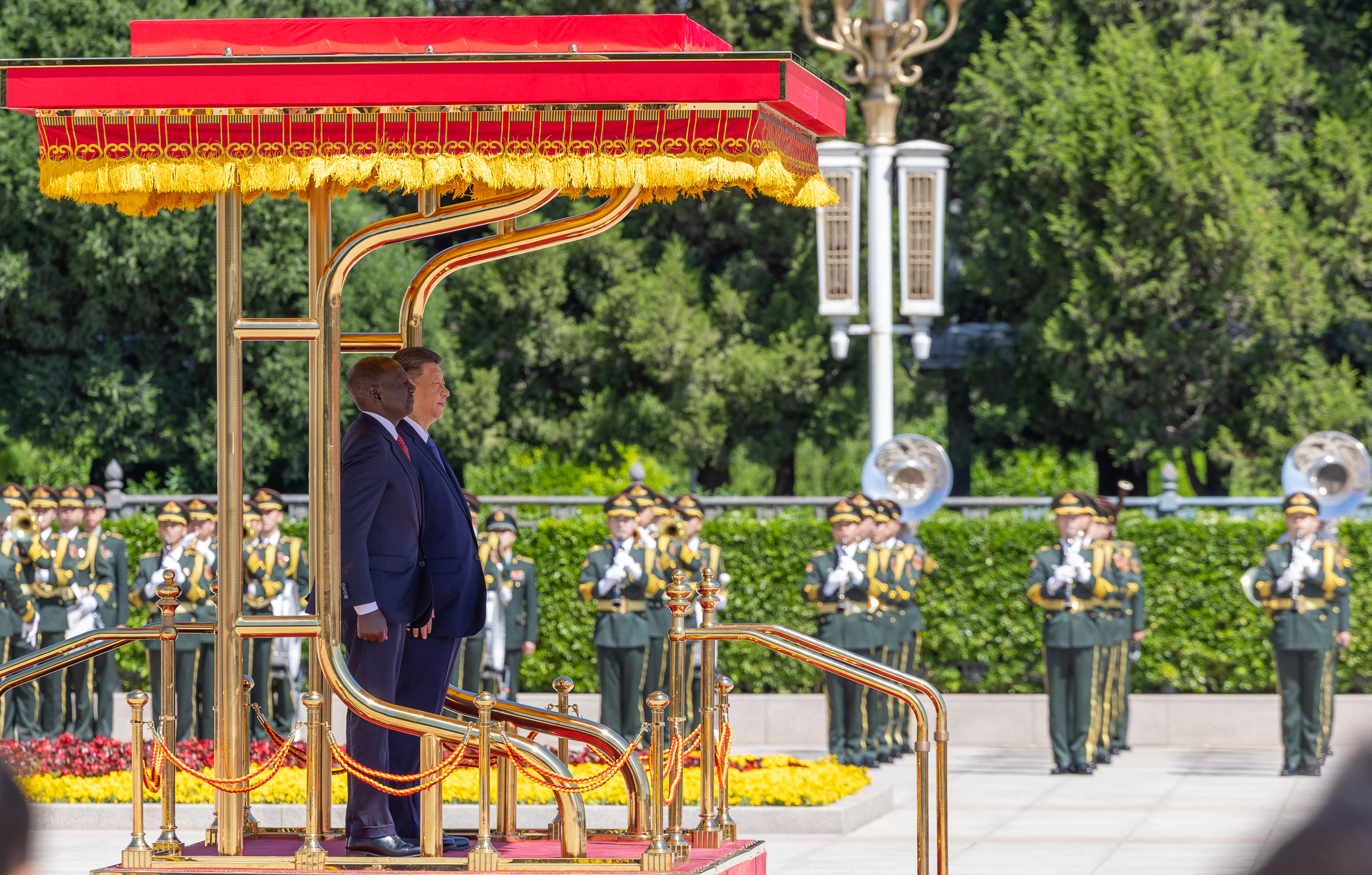 President William Ruto State Visit to China hosted by President Xi jinping in Beijing National Anthems