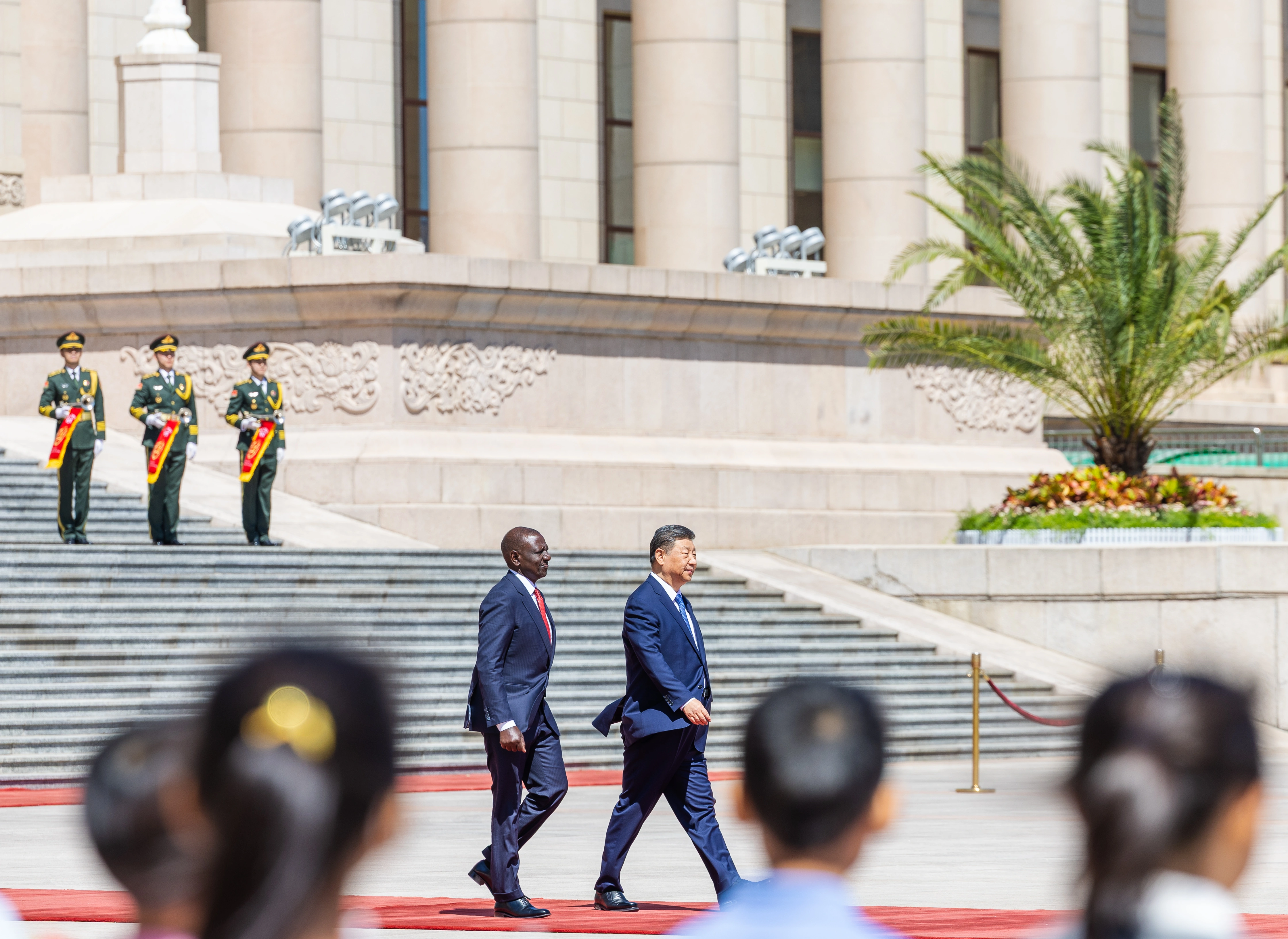 President William Ruto State Visit to China hosted by President Xi jinping in Beijing Walking Shots