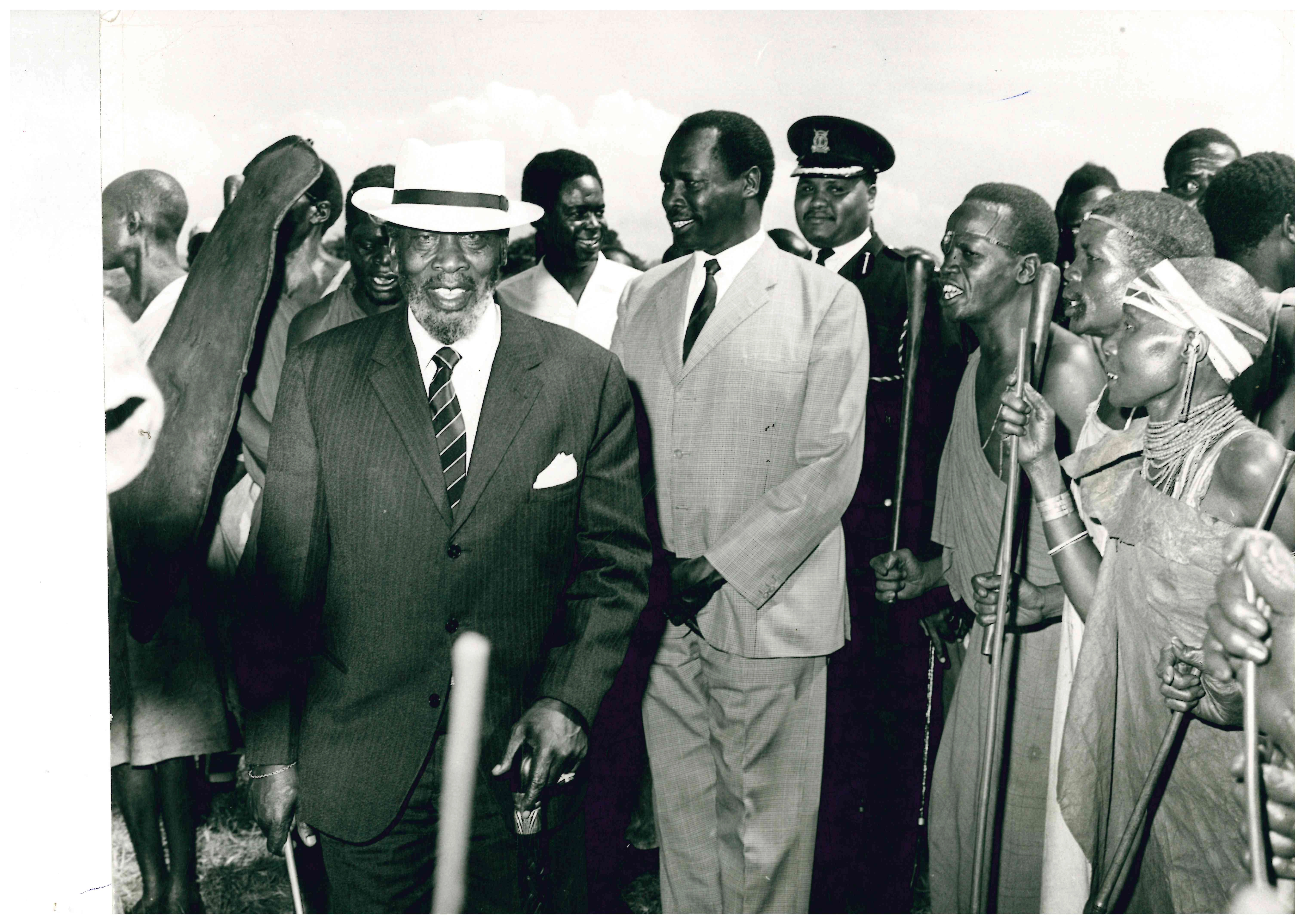 Spirit of Harambee_President Jomo Kenyatta with VP Daniel Arap Moi in 1970