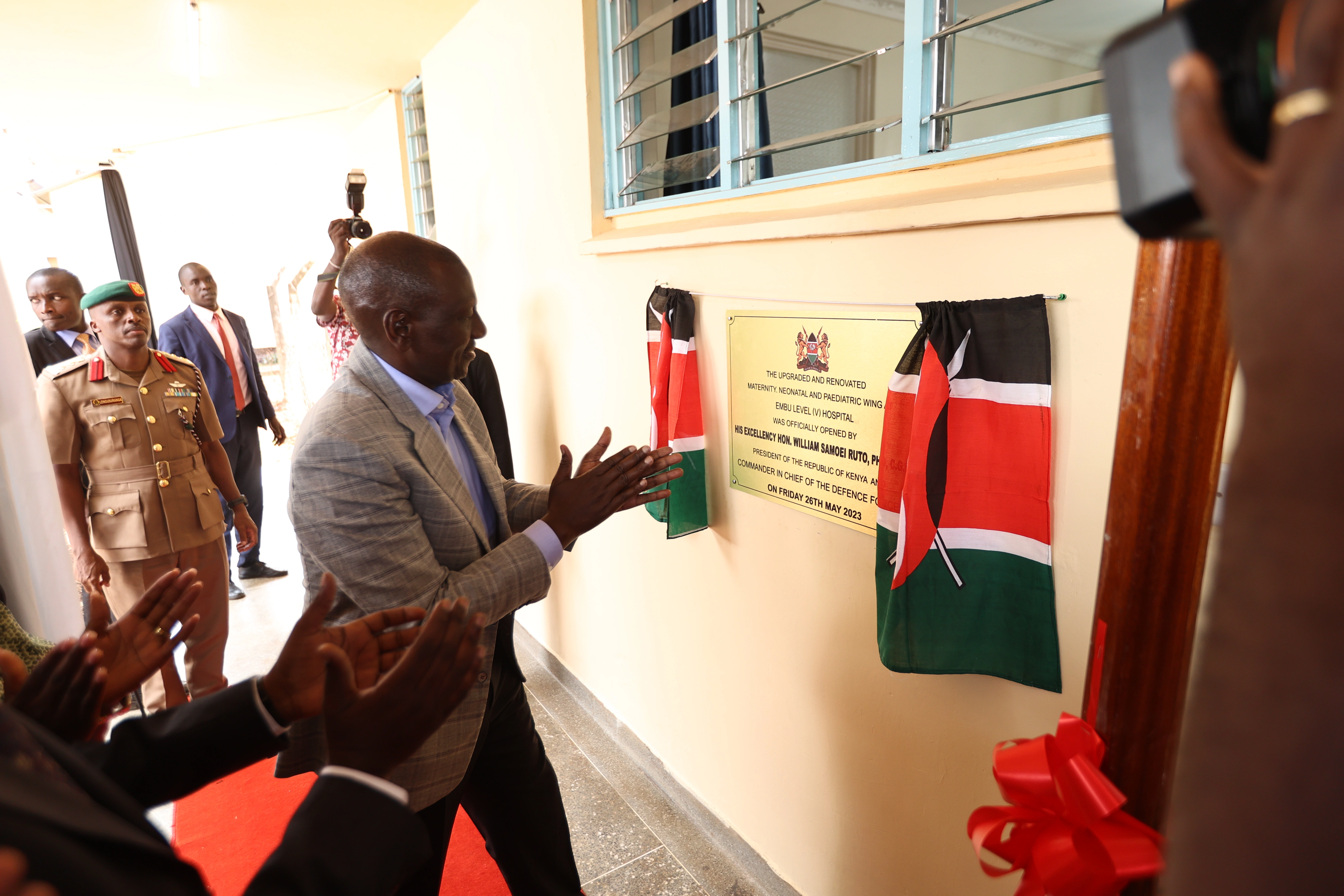 Universal Health Coverage_PRESIDENT WILLIAM RUTO OPENING THE MATERNITY WING AT EMBU LEVEL 5 HOSPITAL UNVEILING THE PLAGUE_26.5.2023.webp