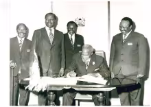 Sessional Paper No.10_President Jomo Kenyatta with VP Daniel Arap Moi and Ministers in 1974