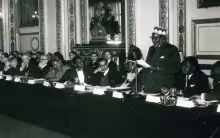 Jomo Kenyatta and Thomas Joseph Mboya attending the Second Lancaster Conference in London in 1962.jpg